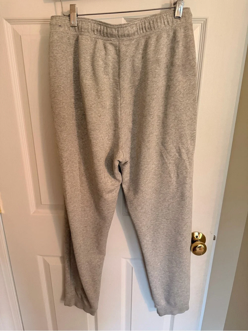 Nike Light Gray Men's Jogger Sweatpants with White Logo